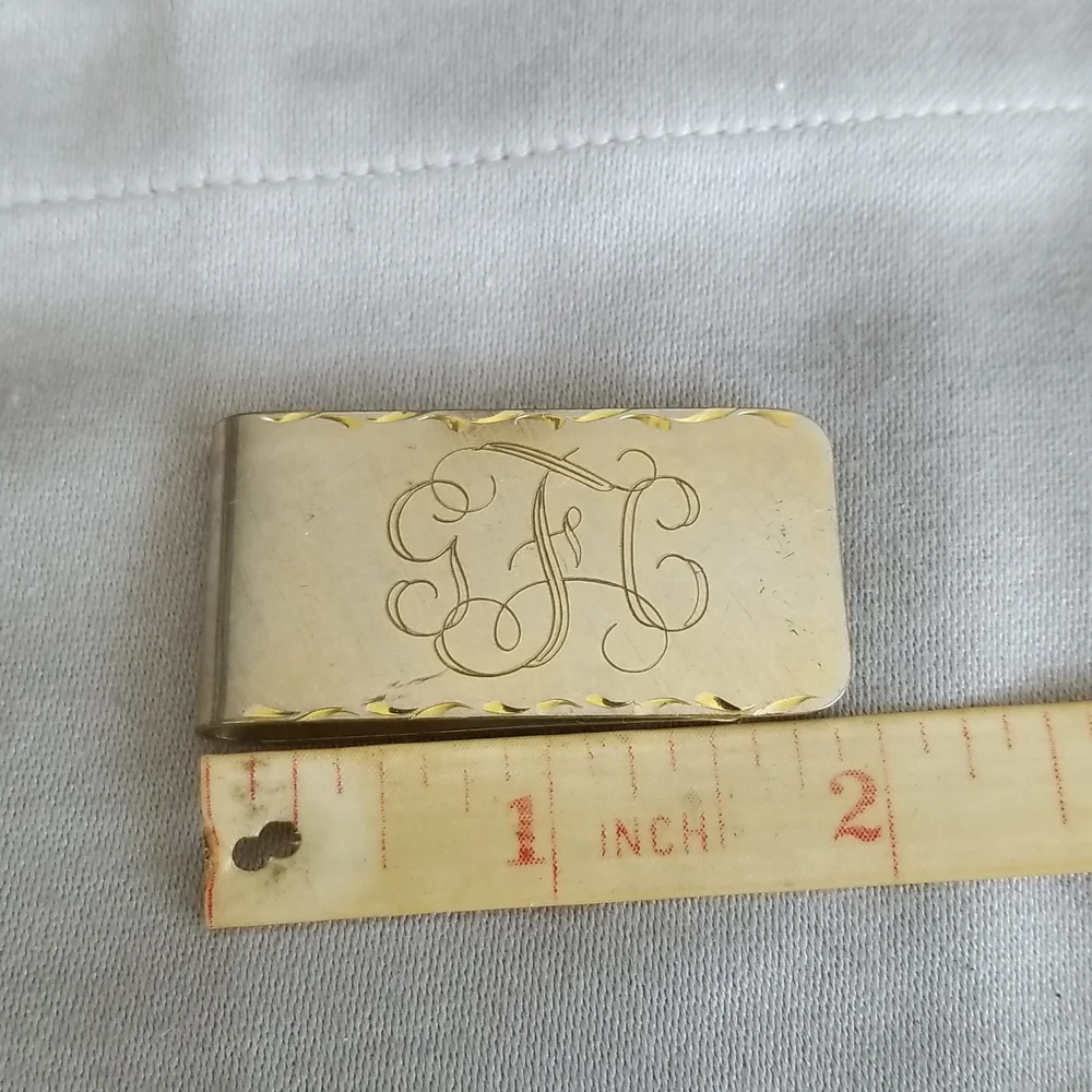 Engraved Vintage money clip